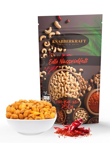 Knabberkraft Hot Bali Nussmix - Premium Cashews, Erdnüsse, Leichte Schärfe - Exotischer Snack - Gesunde Knabberei - 250g Knabberkraft Hot Bali Nussmix - Premium Cashews, Erdnüsse, Leichte Schärfe - Exotischer Snack - Gesunde Knabberei - 250g von Knabberkraft