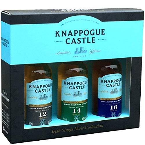 Knappogue Castle Probier Set 3 x 0,05 l Miniaturen Single Malt Irish Whiskey von Knappogue Castle