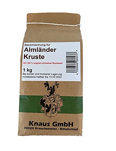 Backmischung Almländer Kruste 1kg Brot mit schweizer Ruchmehl Brotbackmischung von Knaus GmbH