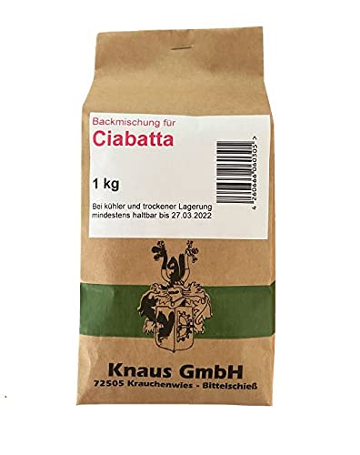 Backmischung Ciabatta 1 kg / Brot Backen Mischung Mehl von Knaus GmbH