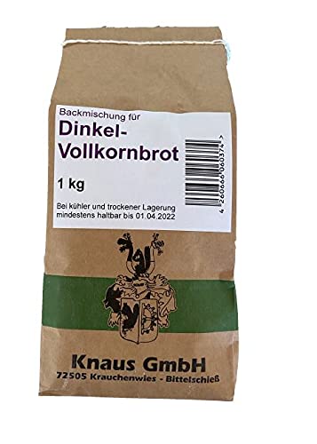 Backmischung Dinkelvollkornbrot 1 kg/Brot Backen Mischung Mehl von Knaus GmbH