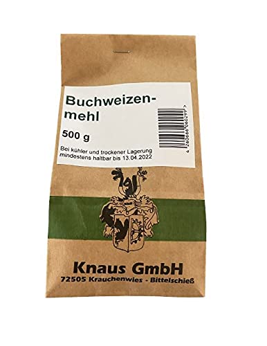 Buchweizenmehl 500g Vollkormehl aus Buchweizen Glutenfrei Kochen Backen Mehl von Knaus GmbH