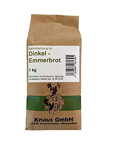 Dinkel-Emmerbrot Backmischung 1 kg Brotmackmischung Dinkel Emmer Brot von Knaus GmbH