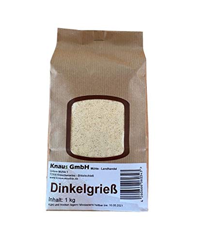 Dinkelgrieß 1kg Grieß aus Dinkel Grießspeisen Grießbrei Grießknödel von Knaus GmbH