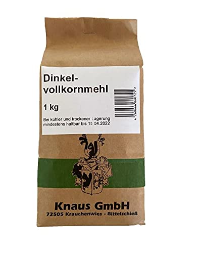 Dinkelvollkornmehl Vollkornmehl aus Dinkel Vollkorn Backen (1 kg) von Knaus GmbH