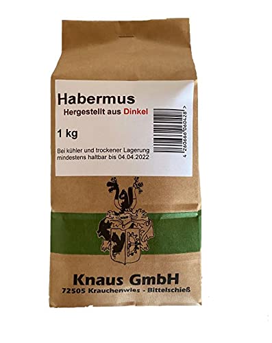 Habermus aus Dinkel 1 kg Musmehl Brenzmus Schwarzer Brei Getreidebrei von Knaus GmbH