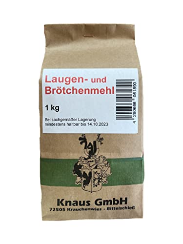 Laugenmehl für Laugenbrötchen und Laugenbrezeln / Brötchenmehl Mehl in Bäckerqualität Knaus GmbH (1000 GR) von Knaus GmbH