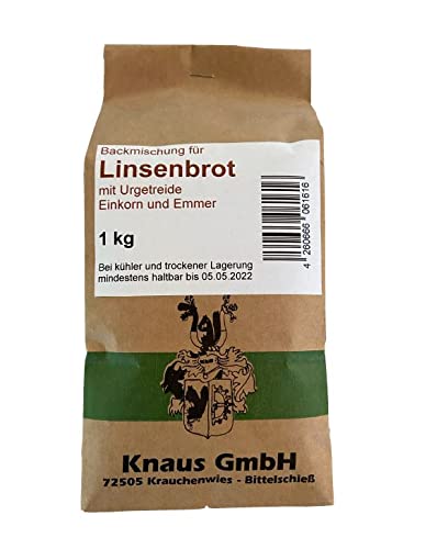 Linsenbrot Backmischung für Linsenbrot 1kg Urgetreide Brotbackmischung von Knaus GmbH
