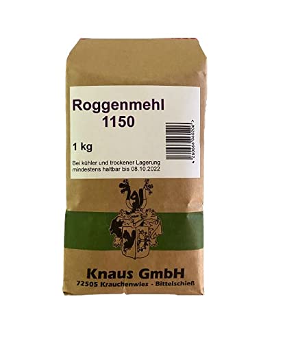 Roggenmehl Tyoe 1150 Roggenmehl in Bäckerqualität (1 kg) von Knaus GmbH