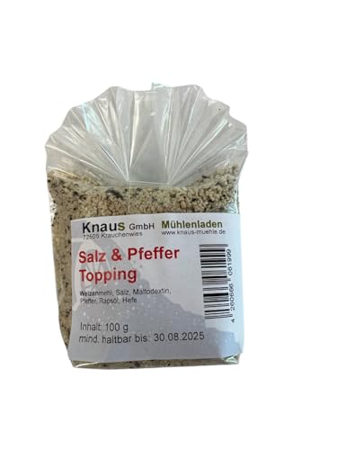 Salz- & Pfeffertopping 100g / Art Tigerpaste ohne Palmfett/Salz- & Pfeffertopping zum Backen und Würzen für Laugengebäck von Knaus GmbH