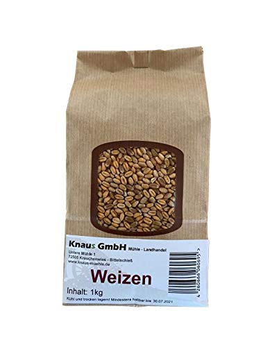 Weizen 1kg Weizenkörner ganzes Korn Getreide Kochen Backen von Knaus GmbH