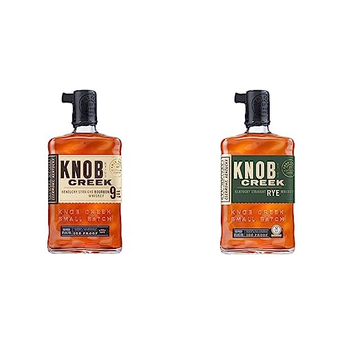 Knob Creek | Kentucky Straight Bourbon Whiskey | 50% Vol | 700 ml Einzelflasche & Rye Whisky | intensiver und würziger Geschmack | 50% Vol | 700ml Einzelflasche von Knob Creek