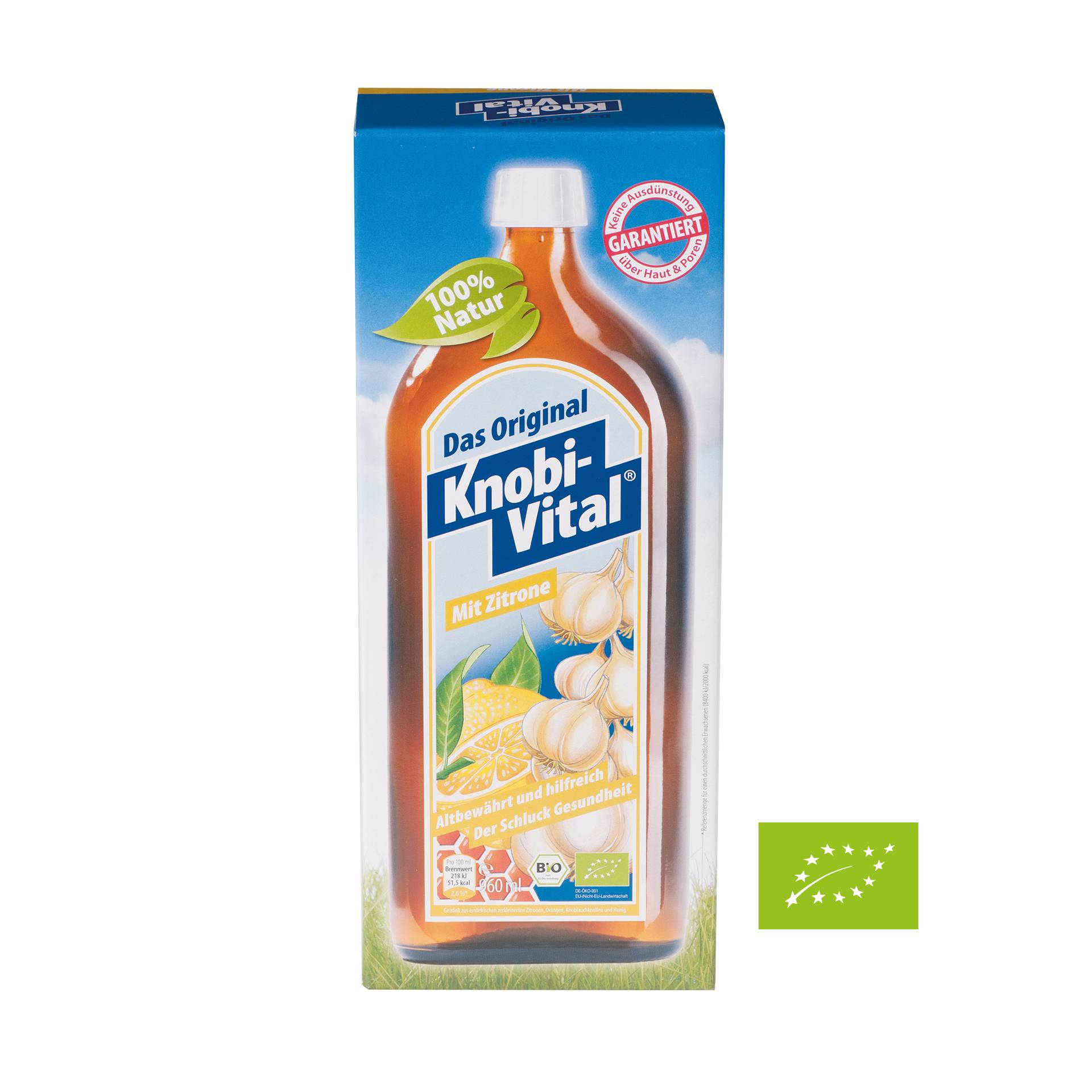 Knobivital mit Zitrone 960 ml  - Mit nat. Thiamin aus dem Knoblauch - vegan -Knobivital Naturheilmittel von Knobivital Naturheilmittel