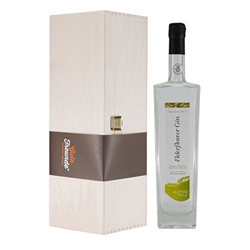 Elderflower London Dry Gin mit Geschenk-Holzkiste von Knockeen Hills