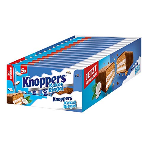 Knoppers KokosRiegel (15 x 200g) / Kokosriegel mit Karamell in Milchschokolade von Knoppers