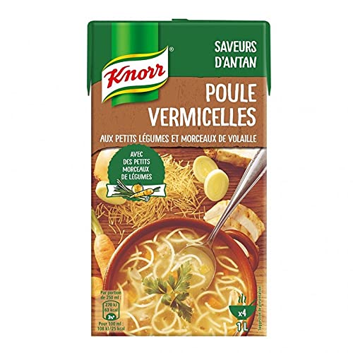 Knorr Pack Knorr Gourmet Dâ € ™ Antan Huhn Vermicelli Aux Petits Lã © Gumes und Stücke von Geflügel 1L (Satz 4) von Knorr Pack