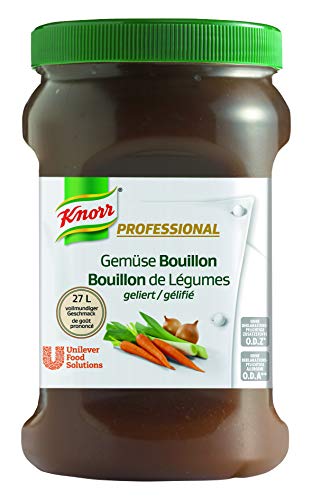 Knorr Professional Bouillon Gemüse, geliert (vegan, 1EL Bouillon genügt für 1 l Wasser) 1er Pack (1 x 800 g) von Knorr Professional