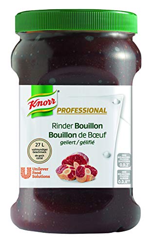 Knorr Professional Bouillon Rind (geliert, vollmundiger Geschmack, 1 EL Bouillon genügt für 1 L Wasser) 1er Pack (1 x 800g) von Knorr Professional