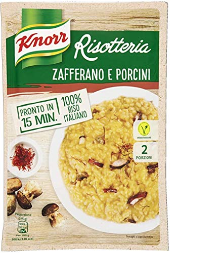 15x Knorr Risotto Zafferano e Porcini Reis mit Safran und Steinpilzen 175g 100% italienisch Fertiggerichte Reisgerichte von Knorr