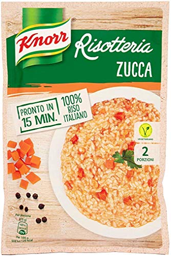 15x Knorr Risotto Zucca Reis mit Kürbis 175g 100% italienisch Fertiggerichte Reisgerichte von Knorr