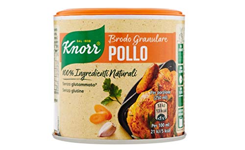 3x Knorr Brodo Granulare Pollo 100% Ingredienti Naturali granulierte Hühnerbrühe 135g Geschmack für Ihre Gerichte Gluten-frei laktosefrei 100% Italienische Brühe 100% Natürliche Zutaten von Knorr