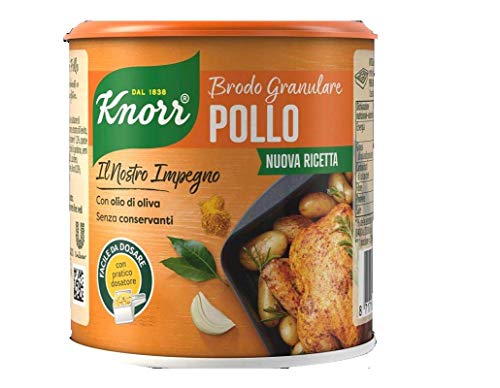 3x Knorr Brodo Granulare Pollo granulierte Hühnerbrühe 150g Geschmack für Ihre Gerichte Gluten-frei laktosefrei 100% Italienische Brühe von Knorr