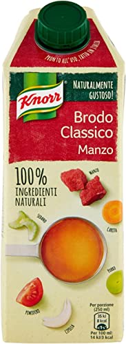 3x Knorr Brodo Manzo flüssige Rinderbrühe 100% natürliche Zutaten Gluten-frei brik 750ml von Knorr