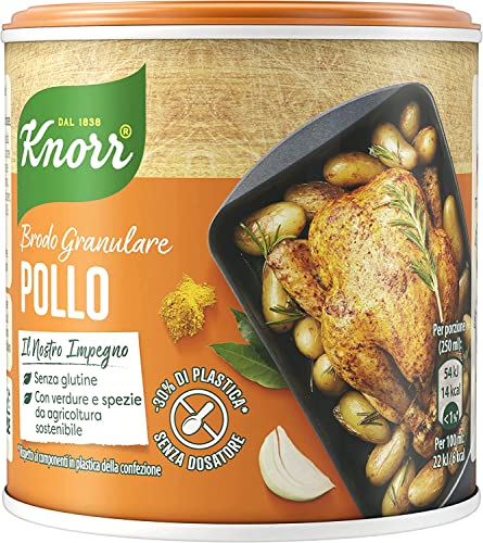 6x Knorr Brodo Granulare Pollo 100% Ingredienti Naturali granulierte Hühnerbrühe 135g Geschmack für Ihre Gerichte Gluten-frei laktosefrei 100% Italienische Brühe 100% Natürliche Zutaten von Knorr
