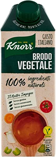 6x Knorr Brodo Vegetale Brühe mit Gemüse 100% natürliche Zutaten Gluten-frei 750ml von Knorr