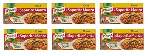 6x knorr dado saporito manzo brodo leckeres Rindfleisch Suppenwürfel Brühe 10 pz von Knorr