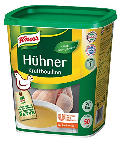 Knorr Hühner Kraftbouillon Hühnerbrühe (mit kräftigem Huhngeschmack) 1er Pack (1 x 1 kg) von Knorr