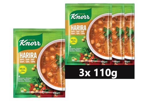 KNORR HALAL Fertigsuppe Harira (3 Stück (3 x 110g)) von Knorr
