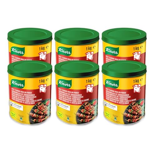 KNORR - Rindfleisch Bouillon Pulver, 6er pack (6 X 1 kg) von Knorr