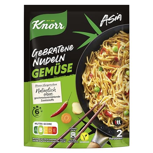 Knorr Asia Gebratene Nudeln Gemüse schnelles Nudelgericht fertig in nur 6 Minuten 125 g 1 Stück von Knorr