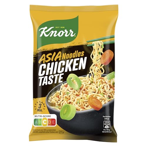 Knorr Asia Noodles Instant Nudeln Chicken Taste schneller Asia Snack fertig in nur 3 Minuten 70 g von Knorr