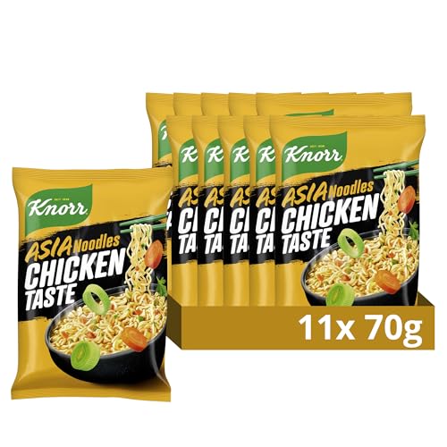 Knorr Asia Noodles Instant Nudeln Chicken Taste schneller Asia Snack fertig in nur 3 Minuten 70 g von Knorr