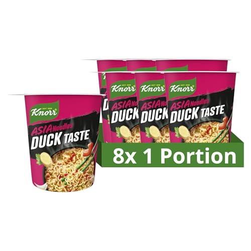 Knorr Asia Noodles Instant Nudeln Duck Taste leckere Asia Nudeln fertig in nur 3 Minuten 8x 61 g von Knorr