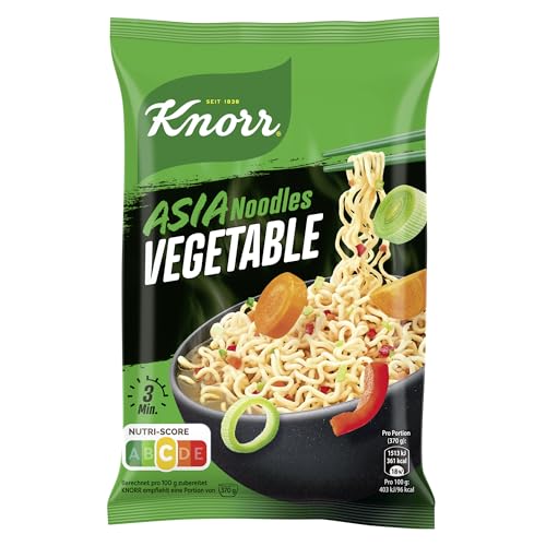 Knorr Asia Noodles Instant Nudeln Vegetable schneller Asia Snack fertig in nur 3 Minuten 70 g von Knorr