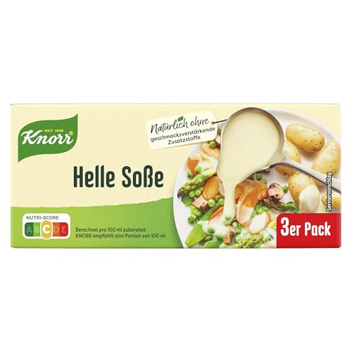 Knorr Helle Soße voller Geschmack ohne geschmacksverstärkende Zusatzstoffe 15x 3er Pack à 84 g von Knorr