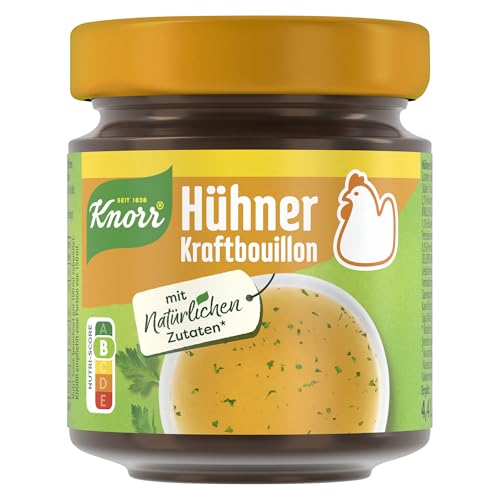 Knorr Hühner Kraftbouillon im Glas mit kräftigem Geschmack Hühnerbrühe mit natürlichen Zutaten 4,4 Liter Knorr Hühner Kraftbouillon im Glas mit kräftigem Geschmack Hühnerbrühe mit natürlichen Zutaten 4,4 Liter von Knorr