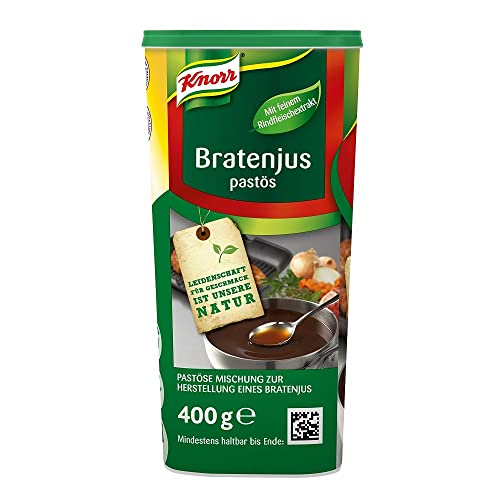 Knorr Bratenjus pastös (vielseitig anwendbar als klarer Bratensaft, Bratensoße und braune Soße) | 400g (1er pack) von Knorr