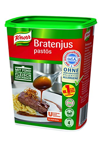 Knorr Bratenjus pastös (vielseitig anwendbar für Bratensaft, Bratensoße (gravy) und braune Soße), 400 g von Knorr