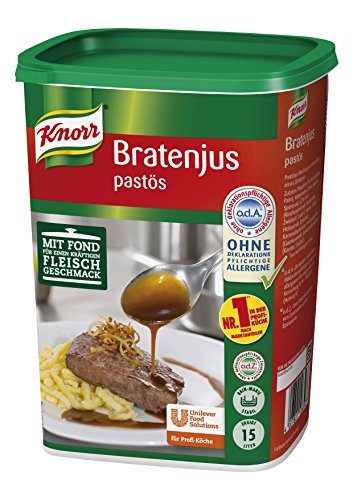 Knorr Bratenjus pastös (vielseitig anwendbar für Bratensaft, Bratensoße (gravy) und braune Soße) 1er pack (1 x 1,4 kg) von Knorr