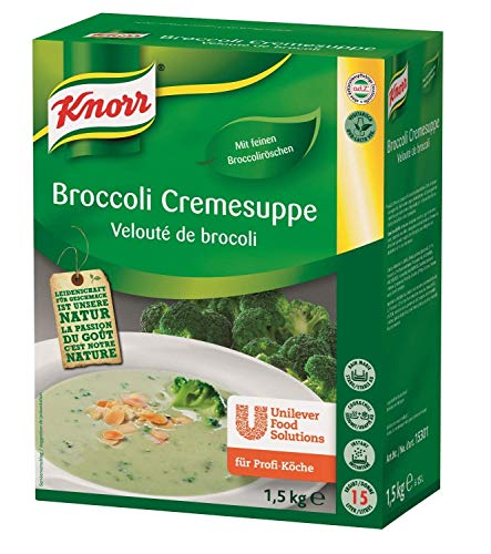 Knorr Broccoli Cremesuppe Trockenmischung (mit hochwertigen Broccoliröschen) 1er Pack (1 x 1,5 kg) von Knorr
