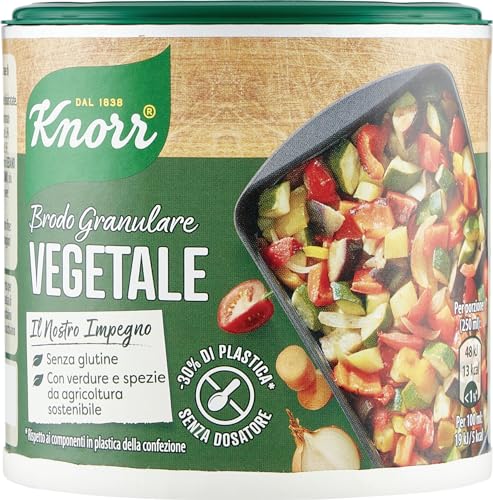 Knorr Brodo Granulare Vegetale pflanzliche granulierte Brühe 150g Geschmack für Ihre Gerichte Gluten-frei laktosefrei 100% Italienische Brühe von Knorr