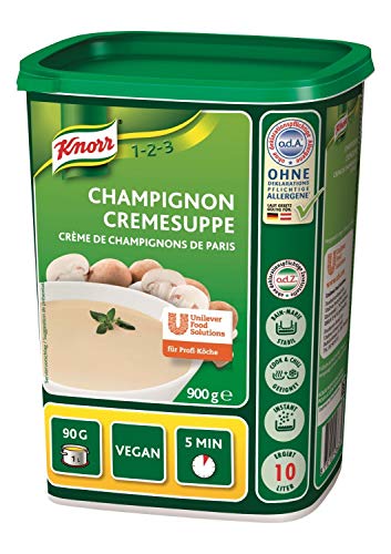Knorr Champignon Cremesuppe Trockenmischung (cremiger, runder Champignongeschmack) 1er Pack (1 x 900 g) von Knorr