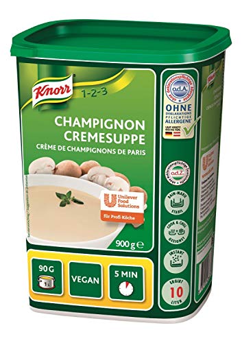 Knorr Champignon Cremesuppe Trockenmischung (cremiger, runder Champignongeschmack) 1er Pack (1 x 900 g) Knorr Champignon Cremesuppe Trockenmischung (cremiger, runder Champignongeschmack) 1er Pack (1 x 900 g) von Knorr