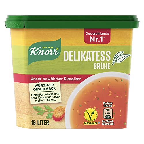 Knorr Delikatess Brühe vegane Gemüse Brühe mit würzigem Geschmack 6x 329 g von Knorr