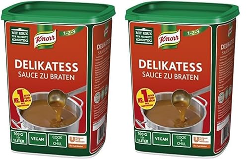 Knorr Delikatess Sauce zu Braten (pur als Bratensoße, Soßenbinder und zum Verfeinern), 2er Pack (1 x 1 kg) von Knorr