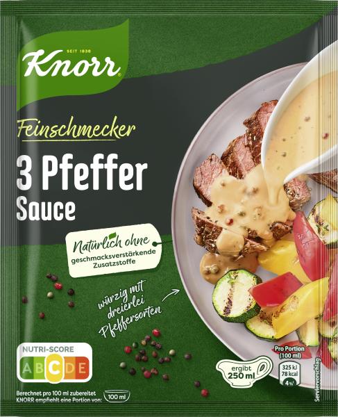 Knorr Feinschmecker 3 Pfeffer Sauce Knorr Feinschmecker 3 Pfeffer Sauce von Knorr